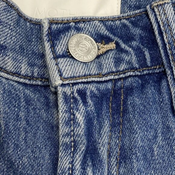 Mother Women's The Bookie Flood Jeans Dean's List Blue High Rise Bootcut Size 24 - Picture 7 of 8